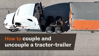 How to couple and uncouple a tractortrailer [upl. by Atteiram]