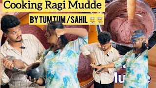 Best Ragi Mudde Ever 😂 Cooking Challenge With Tum Tum cookingvlogchallengefun❤️ [upl. by Trebleht]