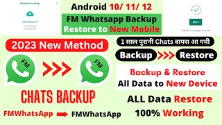 How to Backup and Restore FM WhatsApp Chats in 2023  Technical Rex [upl. by Amehr]