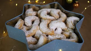 Vanilla Crescent Cookies  The german classic Vanillekipferl [upl. by Harrak]