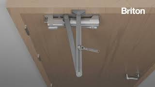 How to install the Briton 2003V Overhead Door Closer in a Door Mount Pull Fig1 fixing position [upl. by Oicangi889]