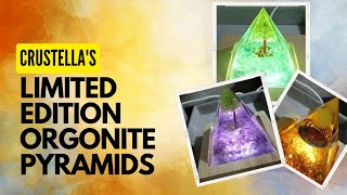 Crystellas limited edition collection of Orgonite Led pyramids🩷 [upl. by Bonucci]