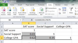 How to Calculate a Correlation Matrix in Excel Three or More Variables [upl. by Whitby528]