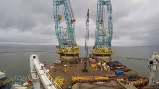 Saipem 7000 departure from Eemshaven the Netherlands 4K timelapse 18062016 [upl. by Eide399]