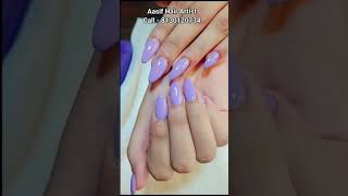 Purple Nail Art 💜 aasifhairartist haircare nails nailart shots shorts short [upl. by Carrington]