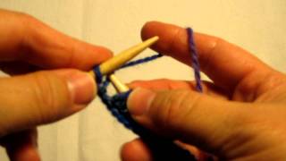 Left Handed Knitting  Knit Stitch [upl. by Airekal341]