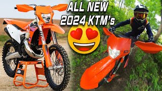 2024 KTM XCW Models  Riding ALL The New 2 Strokes 🔥 [upl. by Dwight]