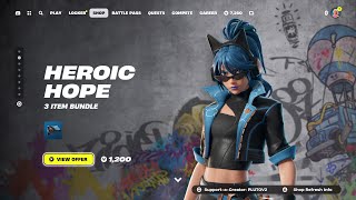 NEW HEROIC HOPE SKIN Fortnite Item Shop August 17th 2024 [upl. by Ranna882]