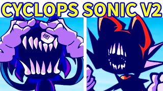 Friday Night Funkin SpeedGIF V2 FULL  All Secrets Vs Cyclops DEMO V2 FNF ModSonicEXE [upl. by Ecirtael]