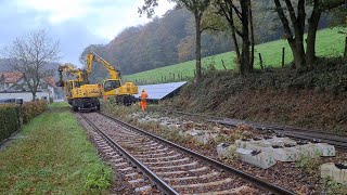 Ertüchtigung des Bahnhofes Brochterbeck  Gleisbau auf der TWE [upl. by Eenattirb]