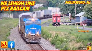 🔴 LIVE PTZ Railcam  NS Lehigh Line  Phillipsburg NJ [upl. by Danzig]