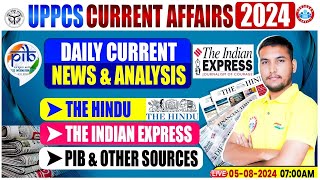 UPPCS 2024  Current Affairs UPPCS  UPPCS Current Affairs 2024  The Hindu PIB Today News Analysis [upl. by Concettina]