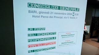 BARI CONSIGLIO GENERALE CISL PUGLIA [upl. by Eenar]