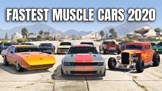 GTA 5 ONLINE  Best Fully Upgraded Muscle Cars  FASTEST MUSCLE CARS [upl. by Flinn]