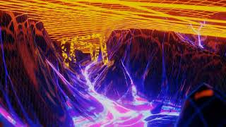 Retro Futuristic Neon Mountains Screensaver 4K [upl. by Jacy]