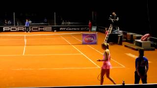 Petra Martic vs Yulia Beygelzimer service  return game  Porsche Tennis Grand Prix 2015 [upl. by Kaslik]