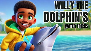 🐬 Willy the Dolphins Water Tricks 🌊🎶 [upl. by Atnoved]