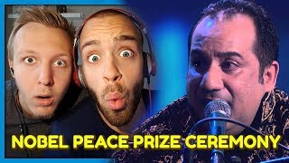 Rahat Fateh Ali at Nobel Peace Prize Ceremony  Reaction by Robin and Jesper [upl. by Figueroa27]