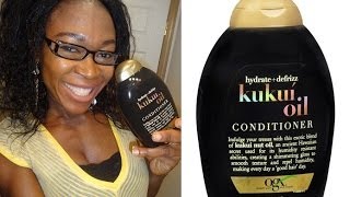 Organix Kukui Oil Conditioner Hydrate amp Defrizz Review [upl. by Nivlac879]