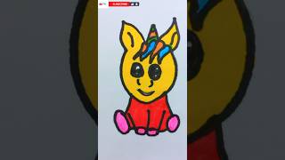 Unicorn Drawing Painting Colouring unicorn art youtubeshorts [upl. by Rollecnahc]