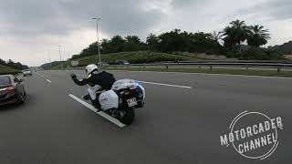 ESKOT POLISHIGH SPEED MOTORCADE TEAM KAWASAKI GTR 1400 IN ACTION POLICE OUTRIDER TEAM JSPT PDRM [upl. by Audri]