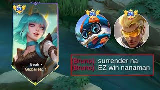 HOW TO DEAL AGAINST AGGRESSIVE DIGGIE AND BRUNO STRAT IN GOLD LANE  BEATRIX BEST BUILD AND EMBLEM [upl. by Luba]