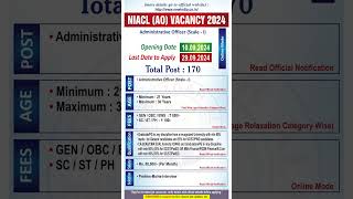 NIACL AO 2024 Notification  NIACL AO Vacancy 2024  NIACL Administrative Officer Vacancy [upl. by Laikeze]