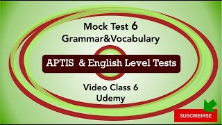 APTIS GrammarampVocabulary  Lesson SIX  ONLINE COURSE [upl. by Fiester]