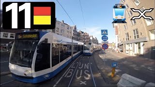 🚊 GVB Amsterdam Tramlijn 11 Cabinerit Surinameplein  Centraal Station Drivers view POV 2018 [upl. by Pelage]