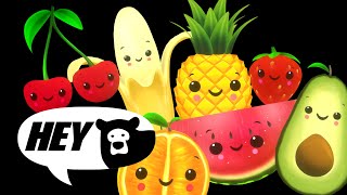 Hey Bear Sensory  Disco Fruit Party  Fun video with music and dancing [upl. by Sage]