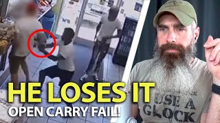 Open Carry Guy Gets REKT  Lesson Learned [upl. by Salohcim]