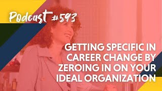 Getting Specific in Career Change by Zeroing in on Your Ideal Organization [upl. by Etsirhc]