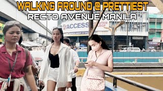 4KWalkiing Around  Prettiest RECTO AVENUE Manila Philippines [upl. by Azial598]