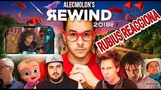 Rubius reacciona YOUTUBE REWIND HISPANO 2018 en FULL HD [upl. by Nayarb]