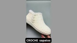 CROCHE sapatos [upl. by Atisor148]