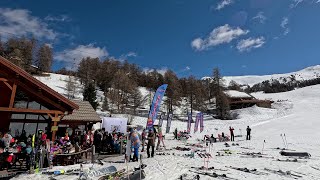 Skiing in Risoul and Vars  France  Snow Show 2024 4k [upl. by Idelia811]