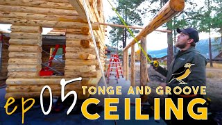 Log Cabin Tutorial  Part 5  Tonge amp Groove Ceiling [upl. by Marquardt]