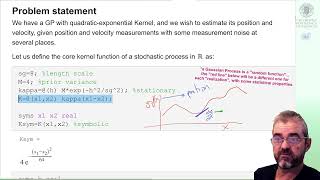 Gaussian Processes covariance between position and speed 1 example [upl. by Sikko]