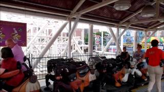 Coney Island Steeplechase off Ride POV  July 19 2014 [upl. by Colis]