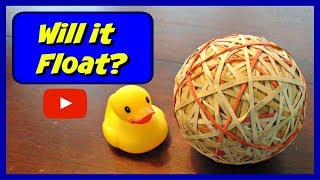 CAN A GIANT RUBBER BAND BALL FLOAT [upl. by Aratnahs]