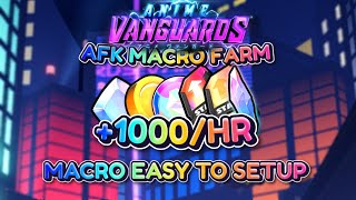 NEW ANIME VANGUARDS 💢  AFK MACRO TUTORIAL FARM GEMS [upl. by Oneg]