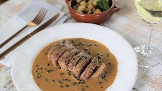 How To Make A French Bistros Style Peppercorn Sauce  with Duck Breast [upl. by Adnam]