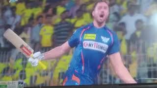 Stoinis wining shot  Lucknow Super Gaint win against Chennai Status 23 April  ipl 2024 [upl. by Nuaj794]