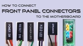 How to connect Front Panel Connectors to the Motherboard [upl. by Hnahk]