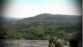 ARMA  Armed Assault  1567m 15km 09mi Sniper Shot [upl. by Yart]