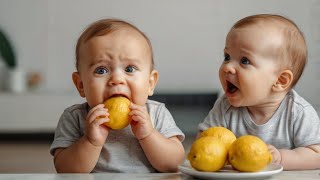 Babies vs Lemons Who will win The cutest reactions from our little ones [upl. by Noella]