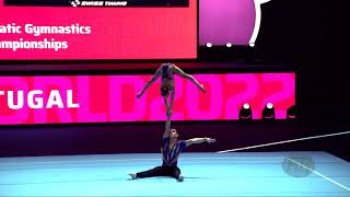 Portugal 1 POR  2022 Acrobatic Worlds Baku AZE  Balance Qualification Mixed Pair [upl. by Thornburg]