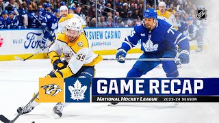 Predators  Maple Leafs 129  NHL Highlights 2023 [upl. by Lilybel]