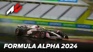 Assetto Corsa  NEW VRC Formula Alpha 2024  Spa Francorchamps RAIN OnBoard  TV Cameras [upl. by Nolos]