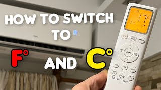 How to Set °C or °F on TCL AC Remote control [upl. by Dnalor]